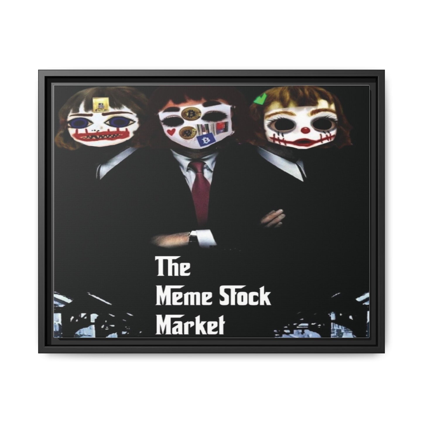 LOLZZZ Framed Canvas Art - 'The Meme Stock Market'