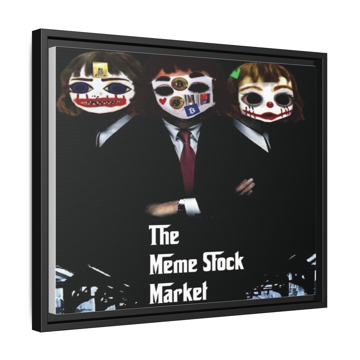 LOLZZZ Framed Canvas Art - 'The Meme Stock Market'