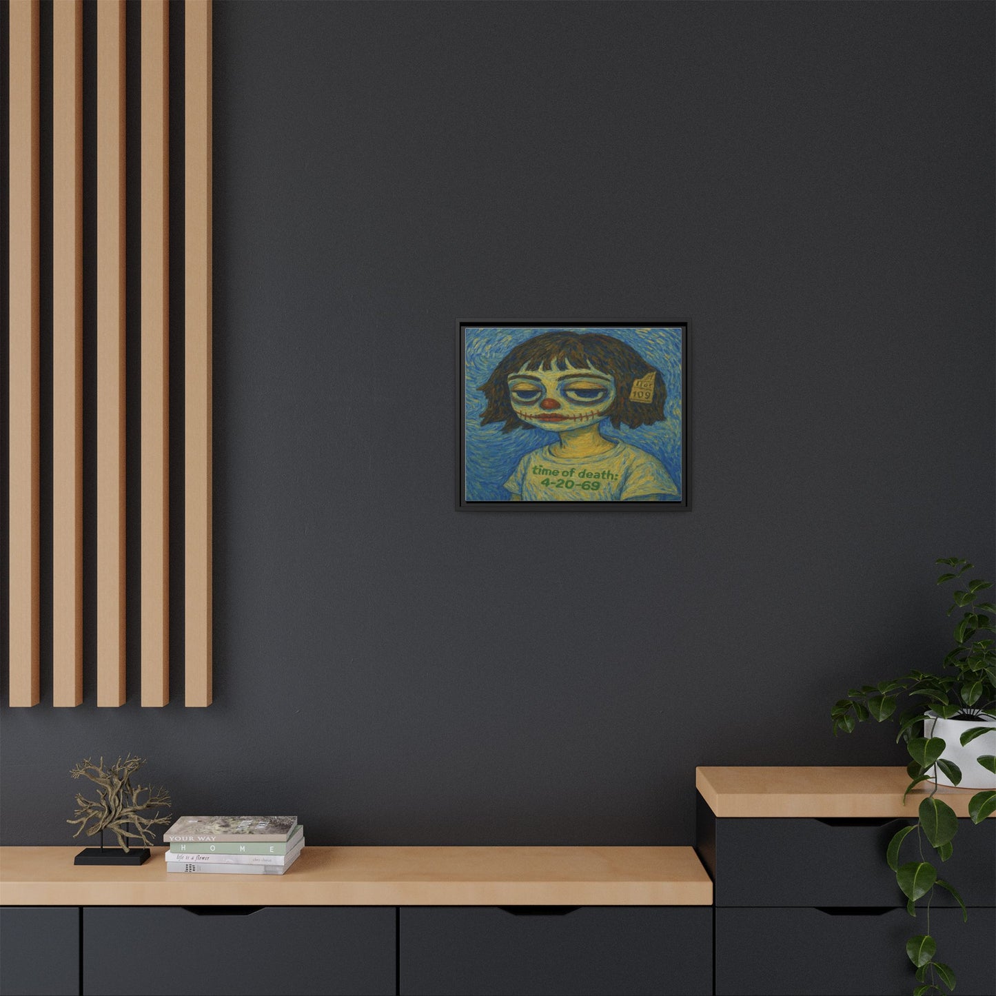 LOLZZZ Framed Canvas Art - Lolzzz Gogh