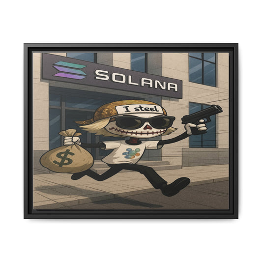LOLZZZ Framed Canvas Art - 'Armed Robbery'