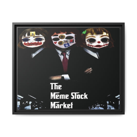LOLZZZ Framed Canvas Art - 'The Meme Stock Market'