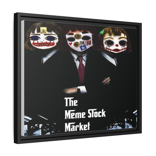 LOLZZZ Framed Canvas Art - 'The Meme Stock Market'