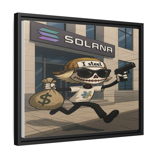 LOLZZZ Framed Canvas Art - 'Armed Robbery'
